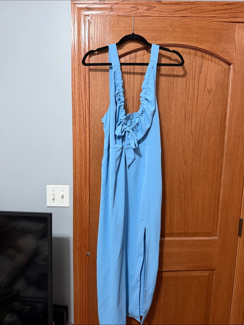 Abercrombie & Fitch Light Blue Ruffle Front Kids One-Piece
